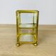 Miniature display case brass and glass, shelf