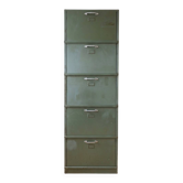 Vintage green steel filing cabinet