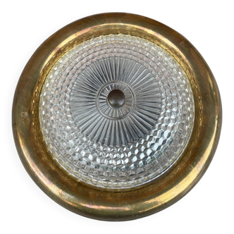 Glass ceiling lamp, Polam-Meos, 1970s.