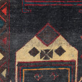 Traditional tribal wool runner rug long handwoven oriental carpet 155x320cm