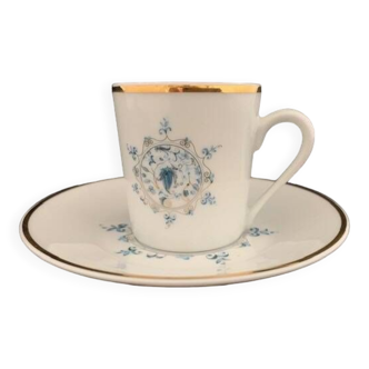 1rasse et sa sous-tasse en porcelaine de Limoges