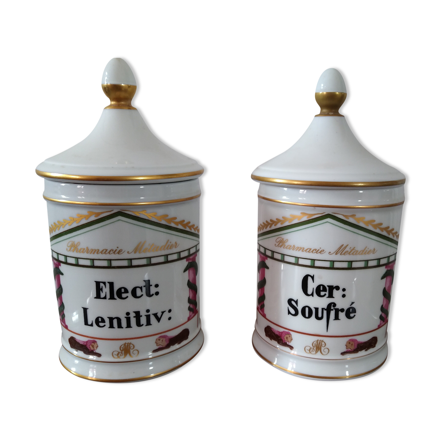 Pair of pharmacy jars