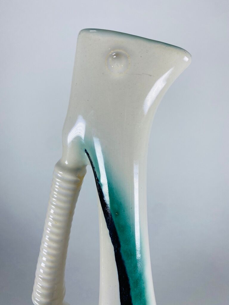 Zoomorphic pitcher made in Belgium 1950
