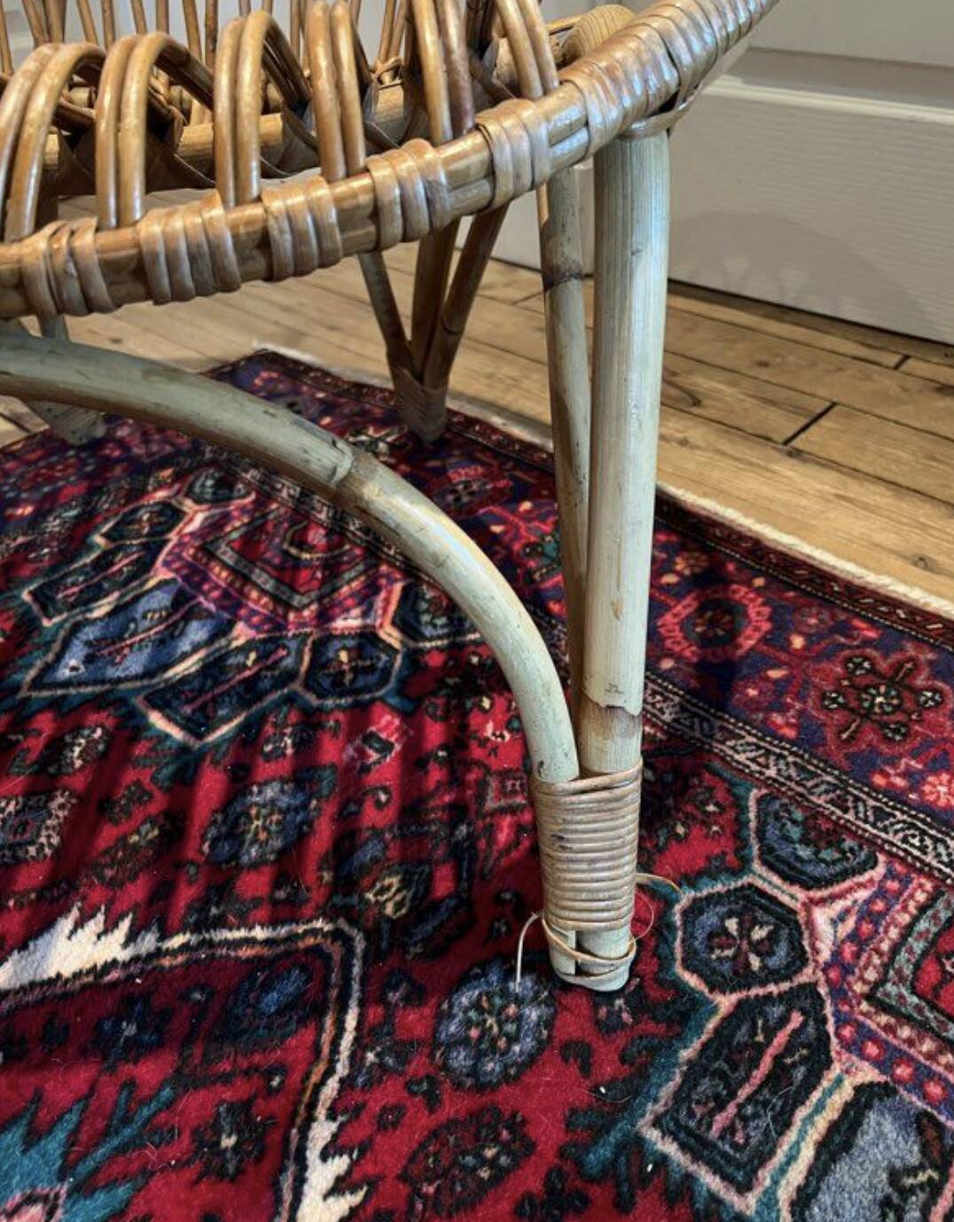 Pair of vintage rattan armchairs – 60s/70s design