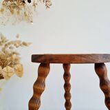 Antique wooden tripod stool