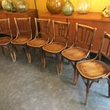 6 bistro chairs, Baumann, circa 1950