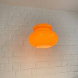 Vintage Space Age Orange Glass Pendant Light