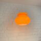 Vintage Space Age Orange Glass Pendant Light