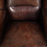 Sheepskin wingback armchair with beautiful deep and warm colours