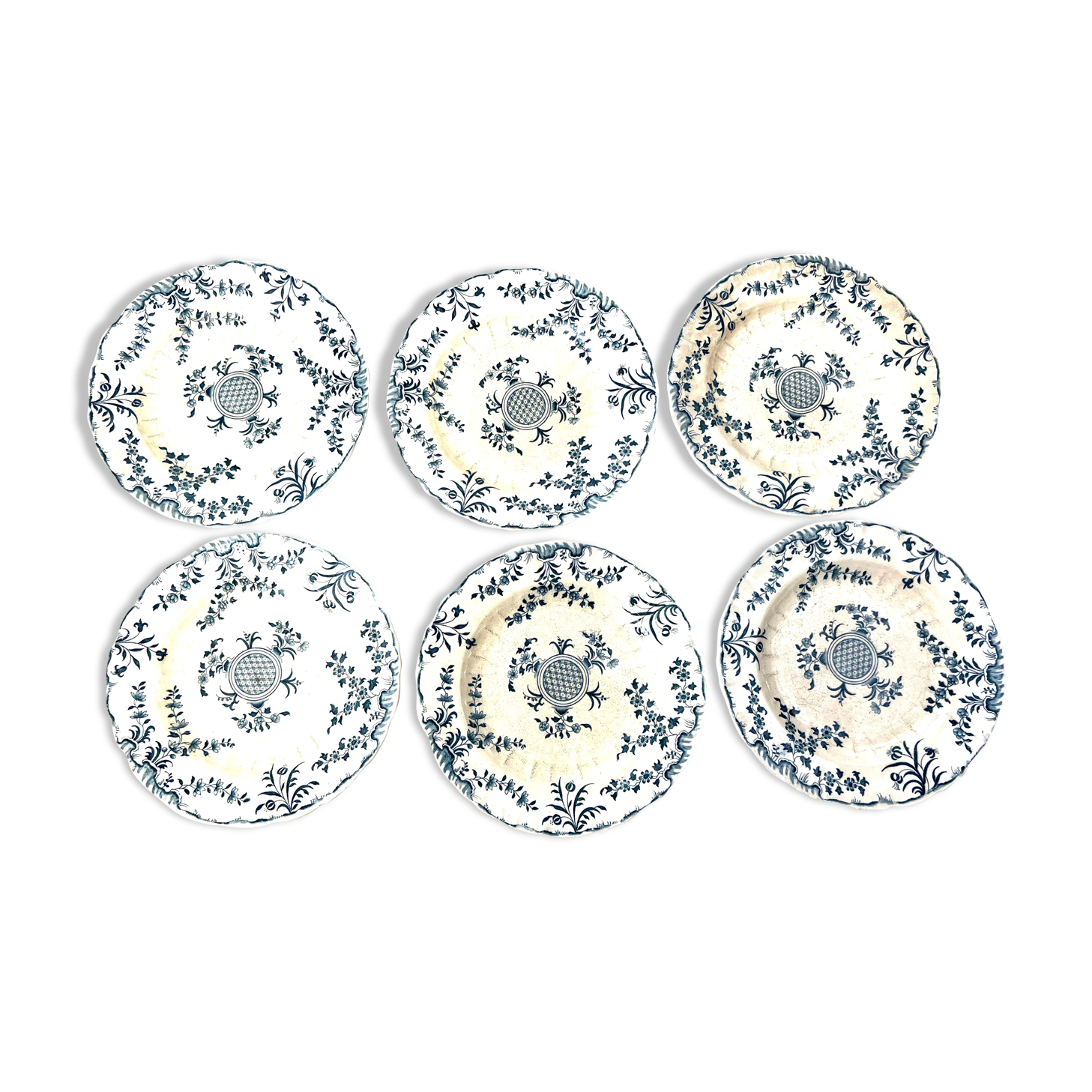 6 dessert plates minton montrose 19th