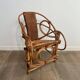 Organic Modernist Armchair in Rattan and Cowhide, Italian Work, A