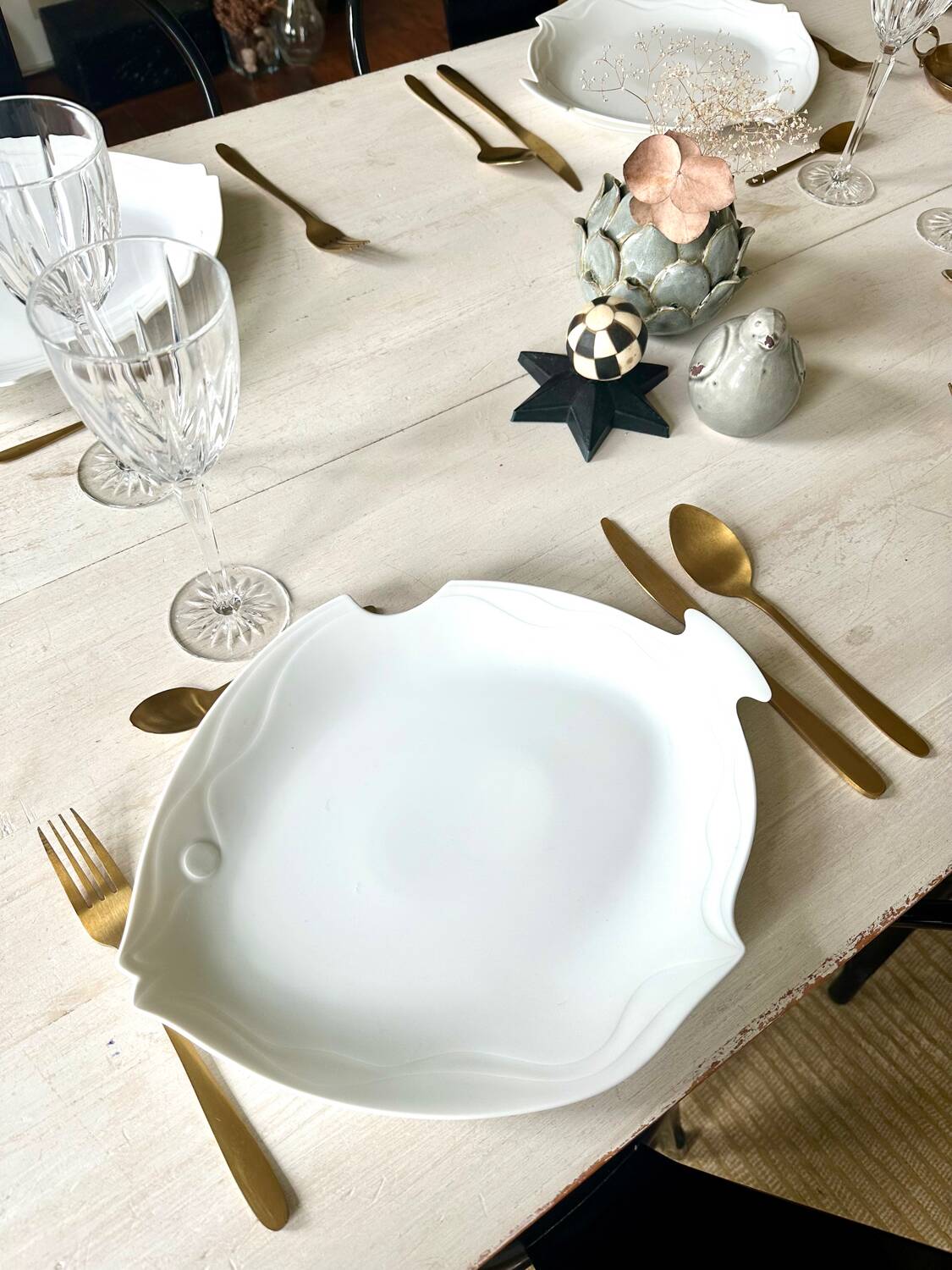 Set of 6 Royal Tettau German porcelain fish plates