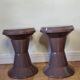 Pair of diabolo stools Giganplast, Italy, Space age