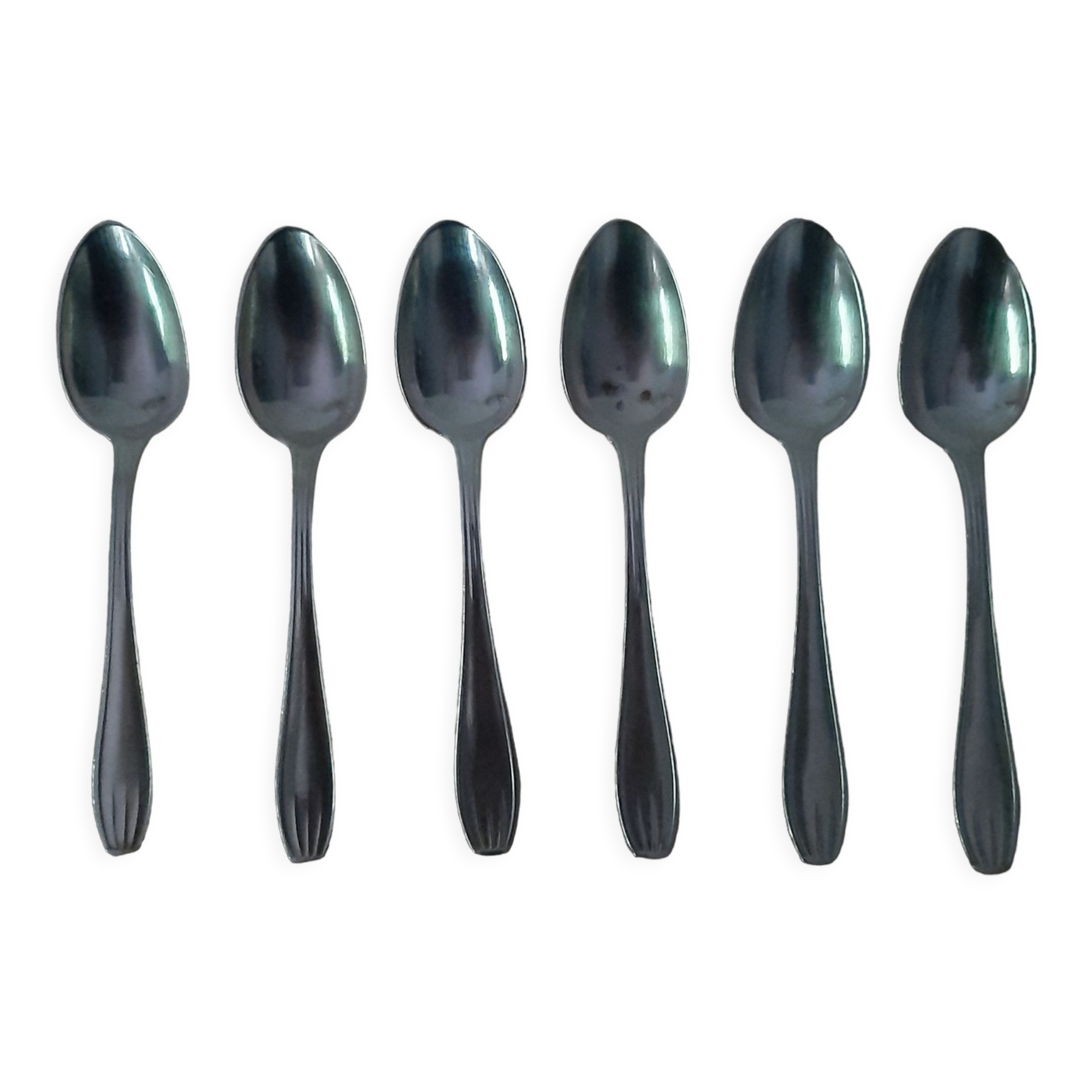 6 silver spoons Art Deco Sfam
