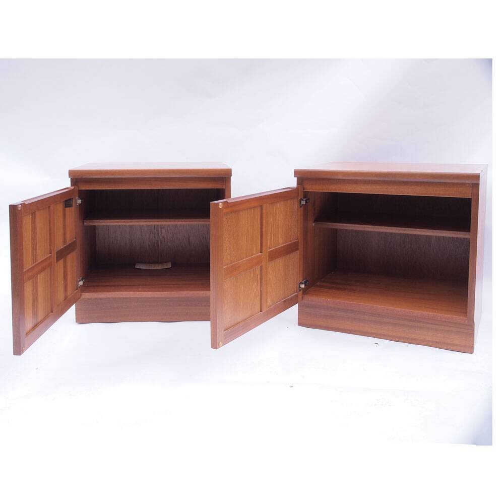 Pair of vintage Nathan Scandinavian bedside tables