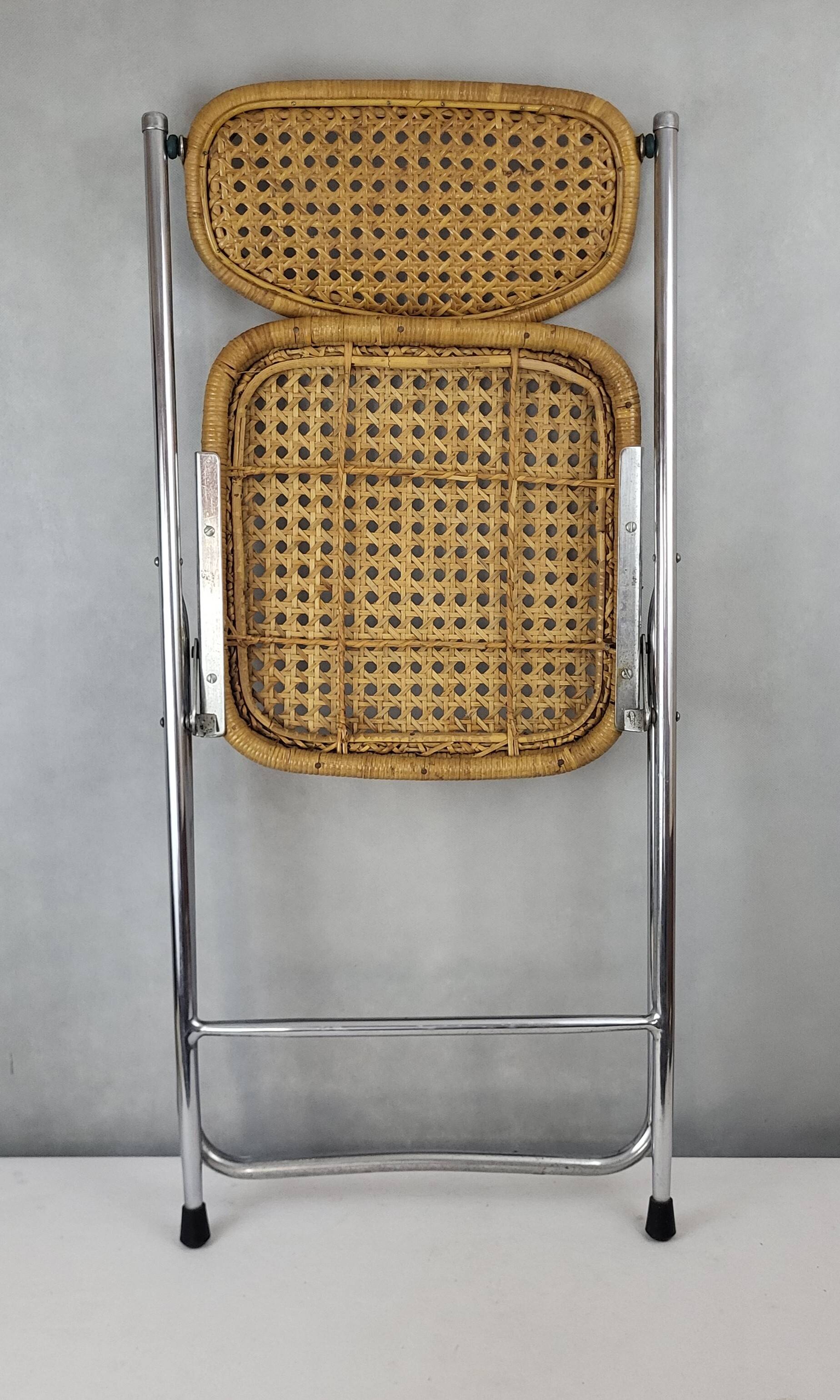 Rattan folding chair 1970