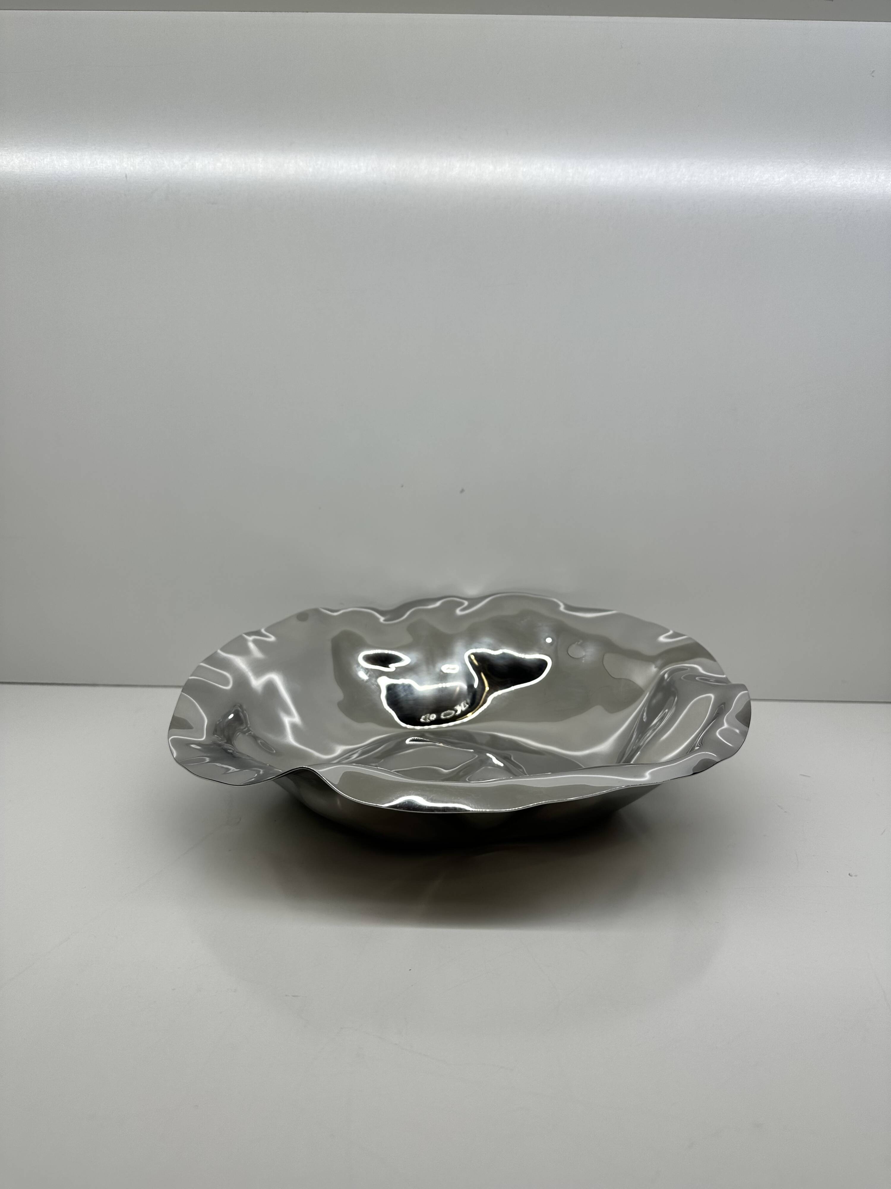 Corbeille Sarrià Lluís Clotet pour Alessi 2000 Acier Inoxydable Chromé Poli