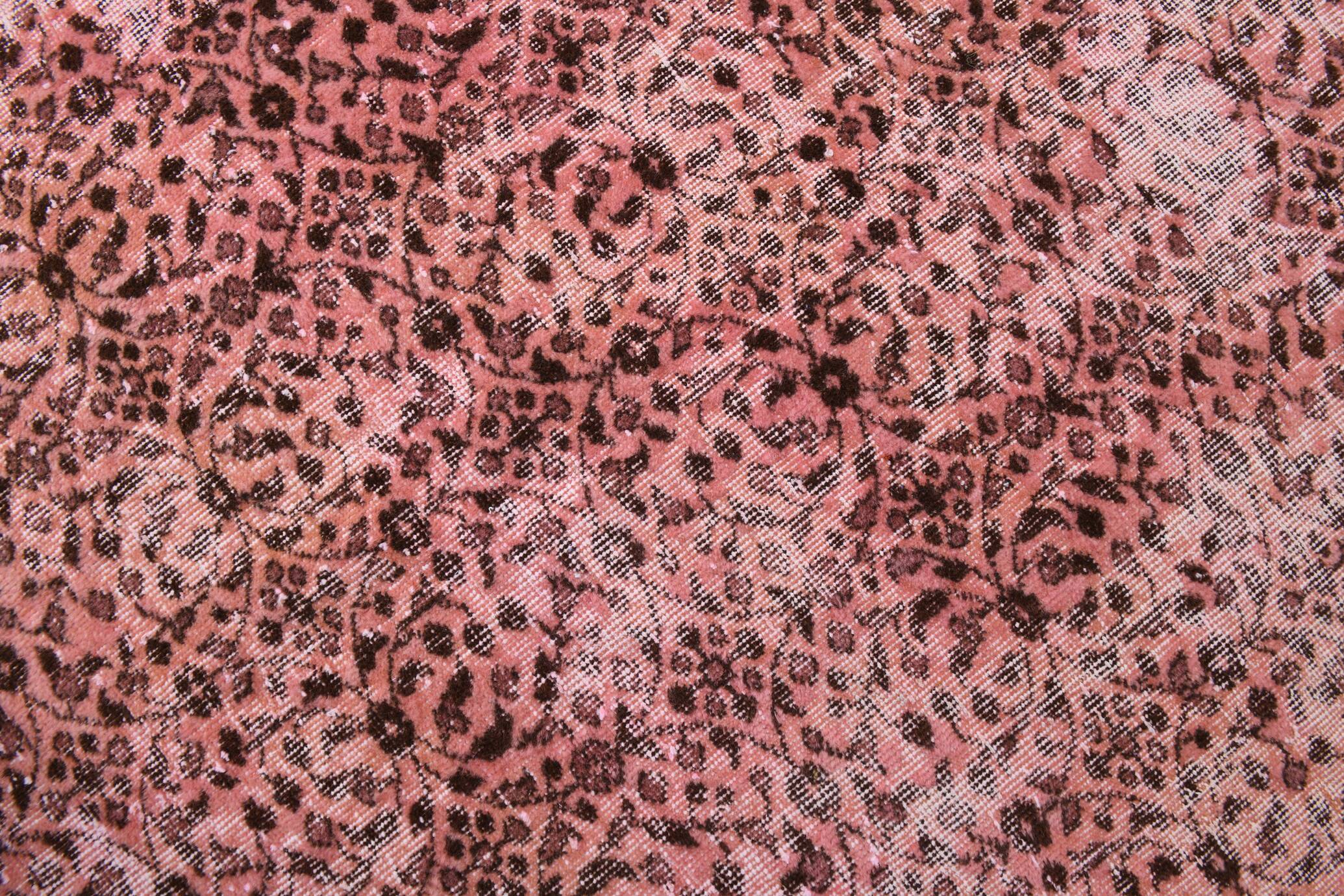 Vintage Pink & Brown Bordered Style Rug, 203x299Cm