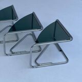 Italian modular coffee table in chrome and smoked glass