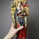 Antique statuette of the Virgin Mary of Perpetual Help, Roman cardboard, Raffl, Paris