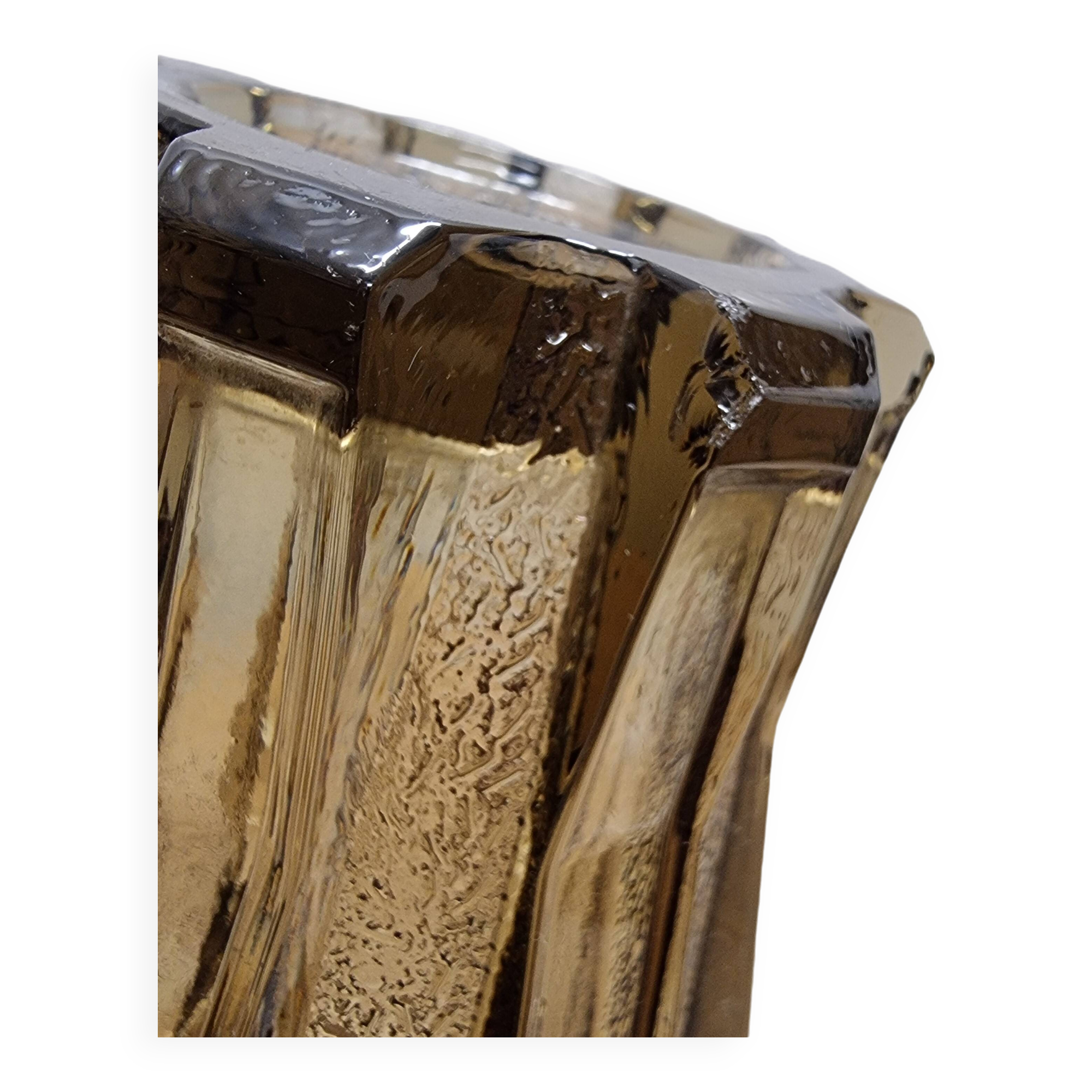 Art Deco Smoked Glass Vase 1930s