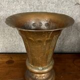 Art Nouveau period Medicis vase in gilded brass circa 1900