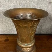 Art Nouveau period Medicis vase in gilded brass circa 1900