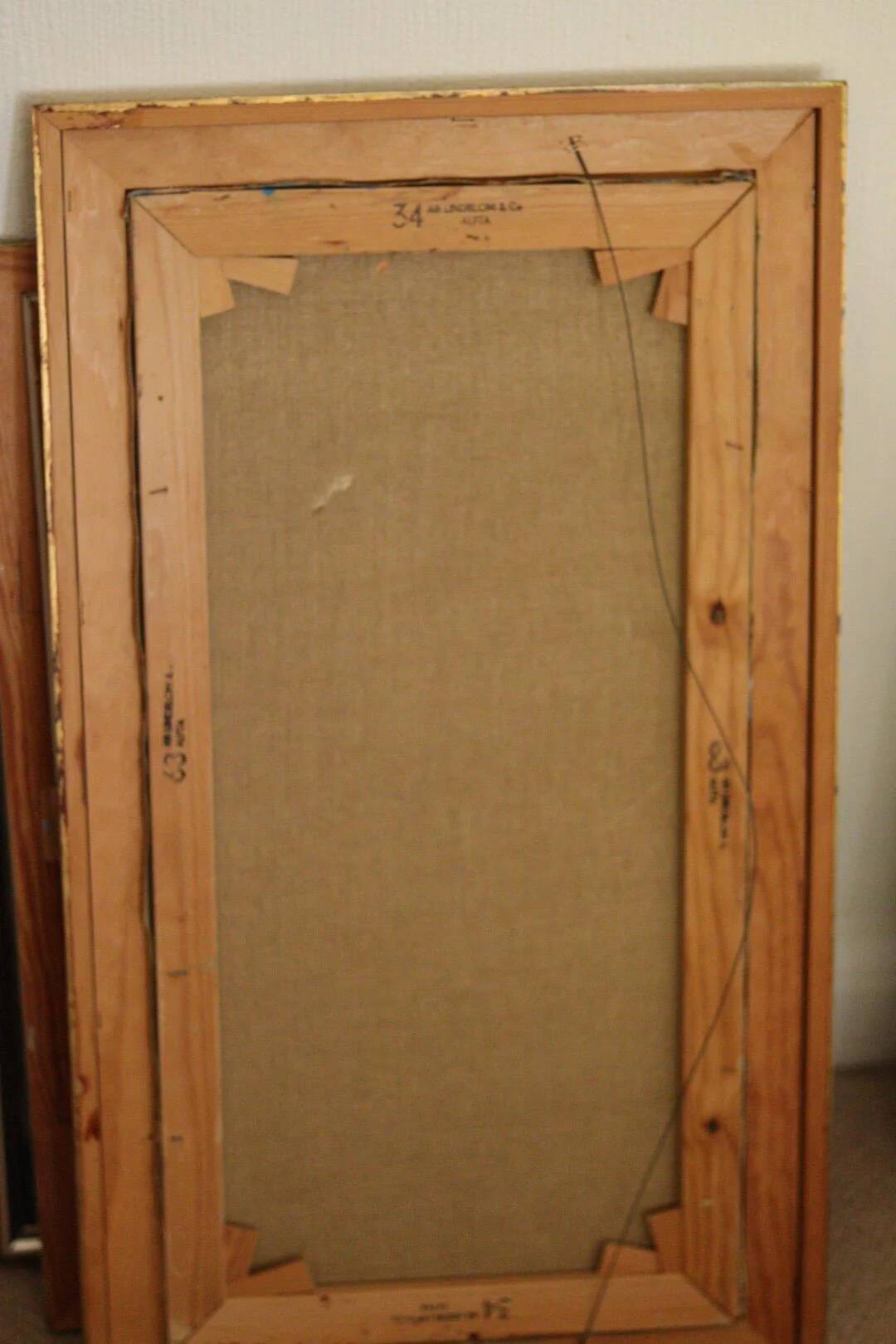 Huile sur toile suédoise originale du milieu du siècle par Bertil Wahlberg