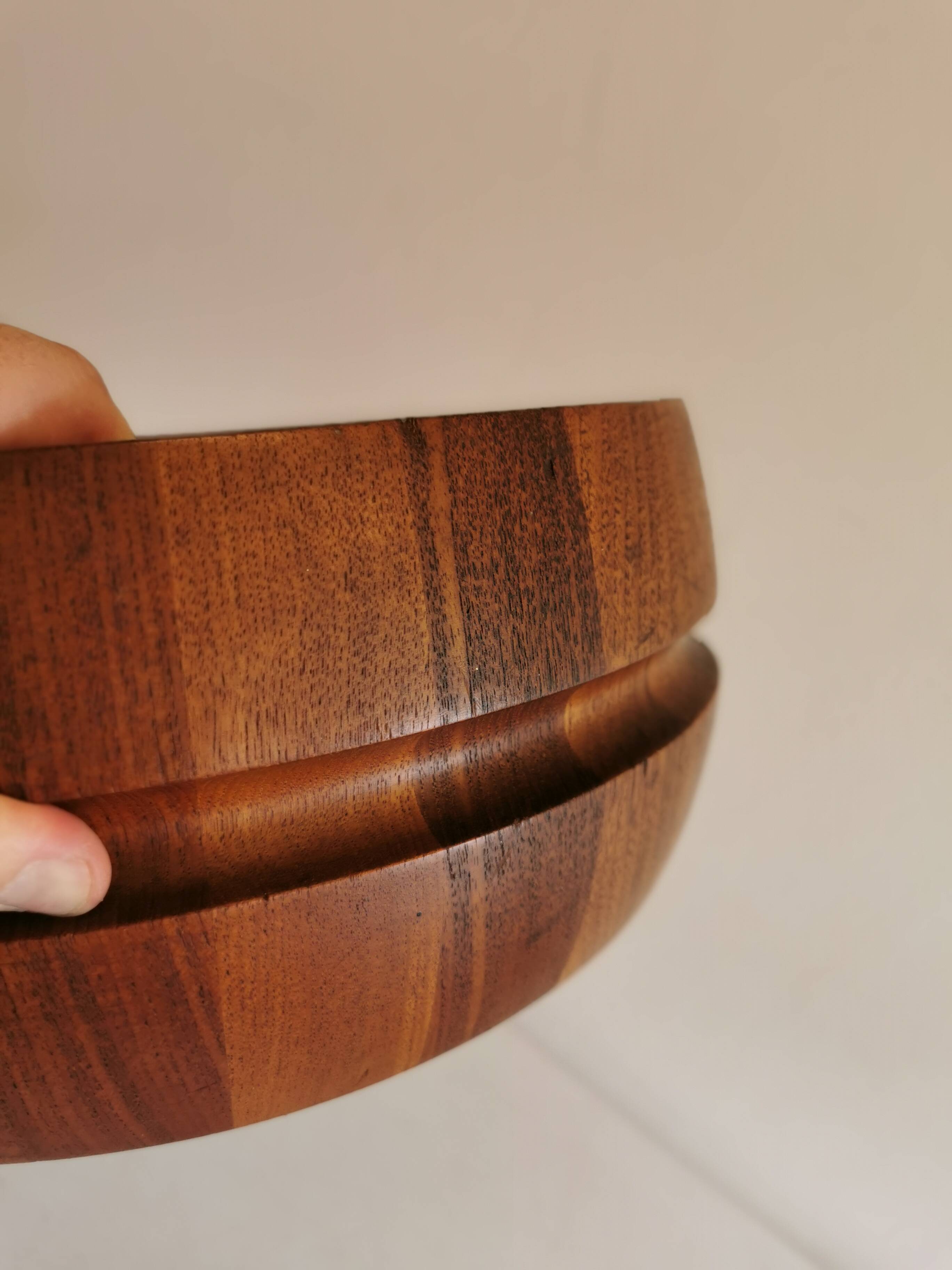 Huge Danish-designed bowl in solid teak.