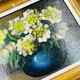Pair of small framed vintage floral oils