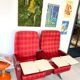 Vintage Air France aircraft chairs