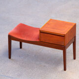 Scandinavian entrance bench, vintage 1960