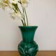 Vase vintage art déco en céramique verte