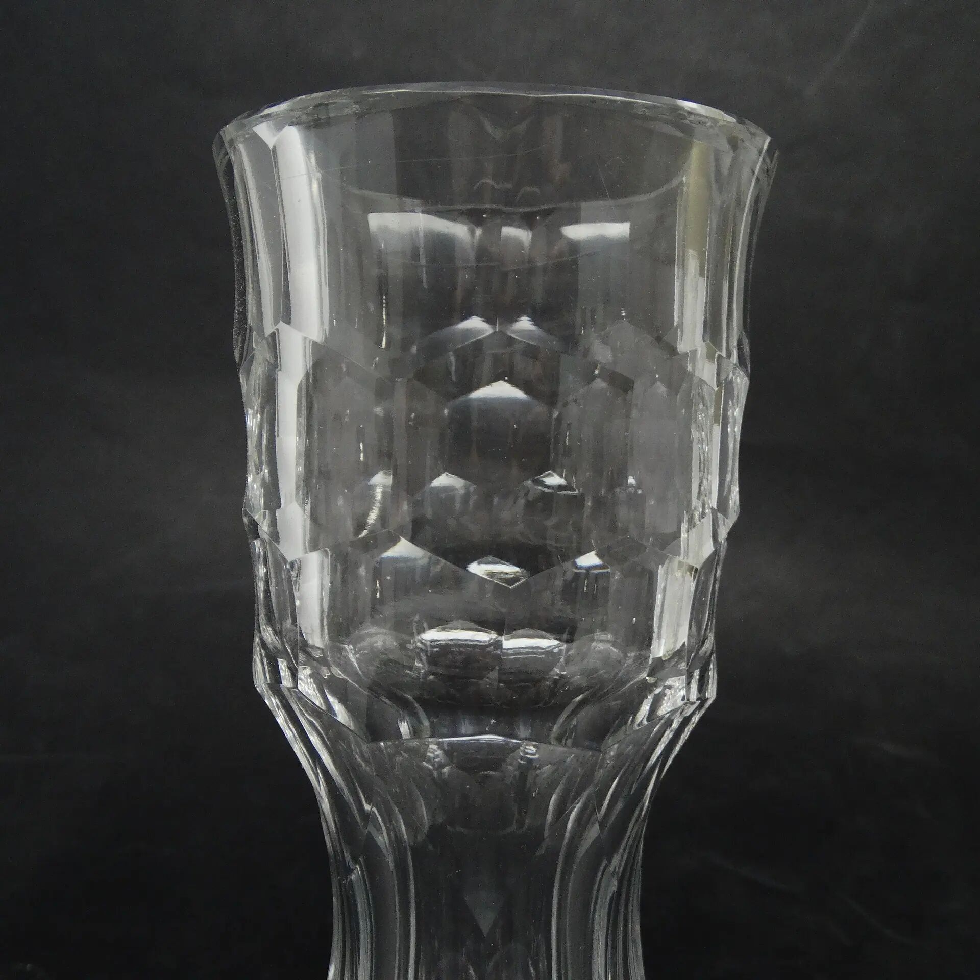 Art Deco vase, crystal, Moser, Czechoslovakia, 1930s