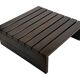 Vintage slatted coffee table design Wenge solid 70s minimalist