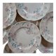 set of 6 flat plates English earthenware Johnson Brothers "Lynton"
