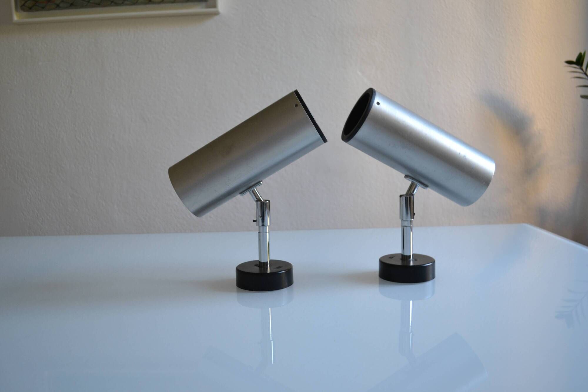 Staff leuchten pair of 1960s pipe wall lights
