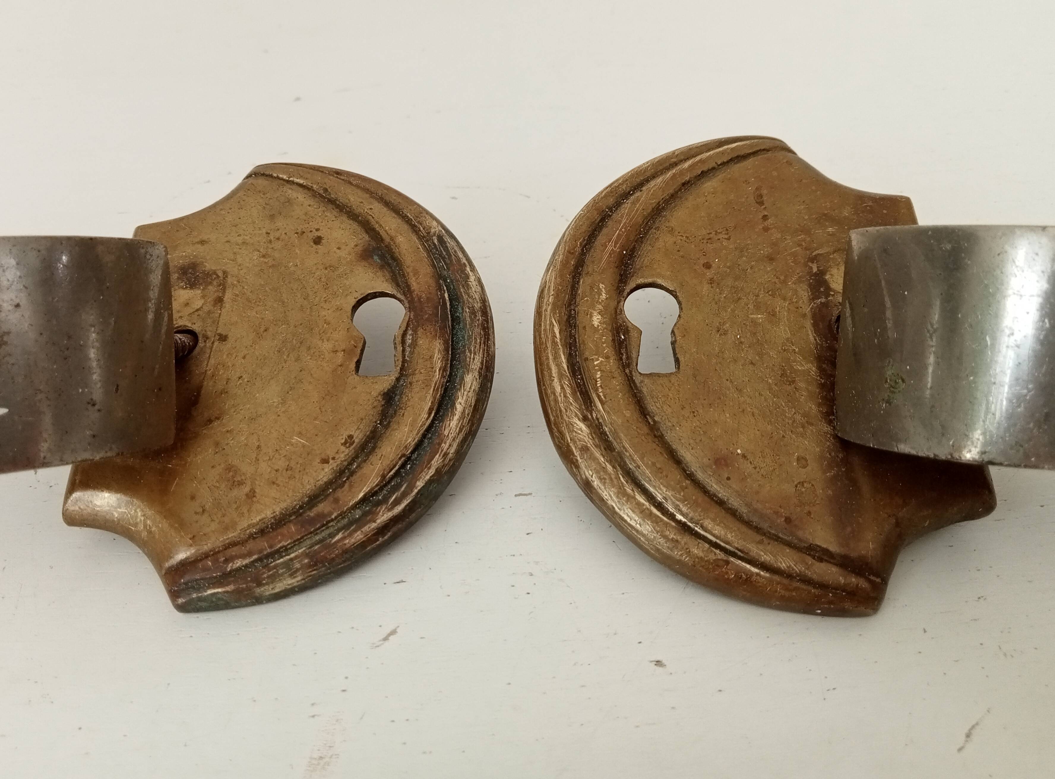 Pair of antique art deco furniture handles from the 30s/40s