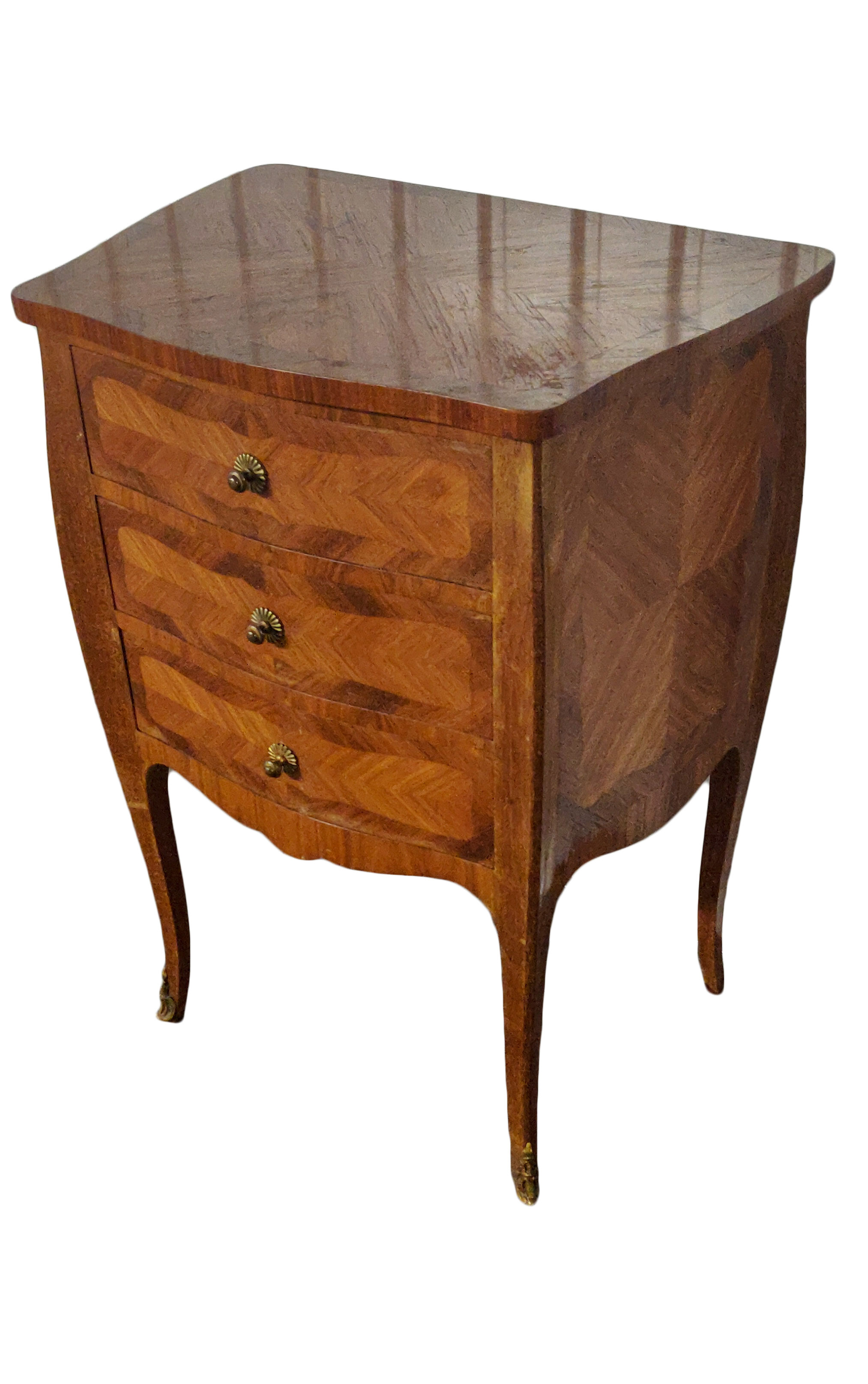 Healing storage 3 drawers Louis XV stamped Rinck Paris