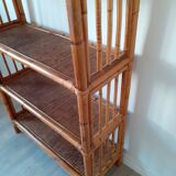 Rattan shelf bookcase