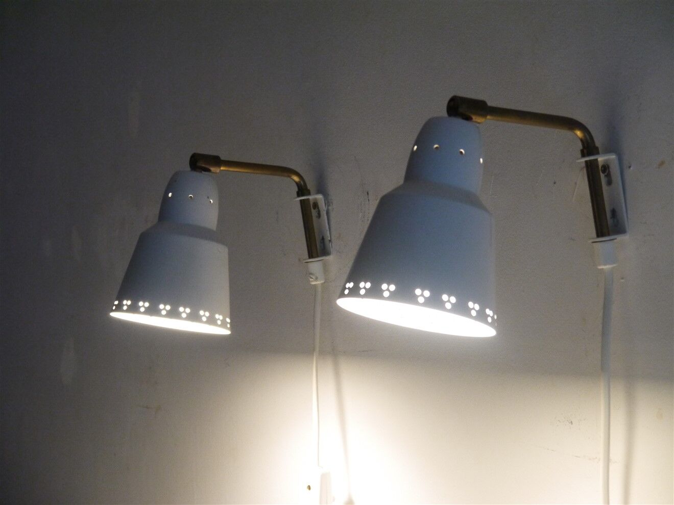 Paire d'appliques vintage 1950