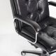 Vintage leather armchair. Swivel, on casters, multi-position. Norway, 1970s.