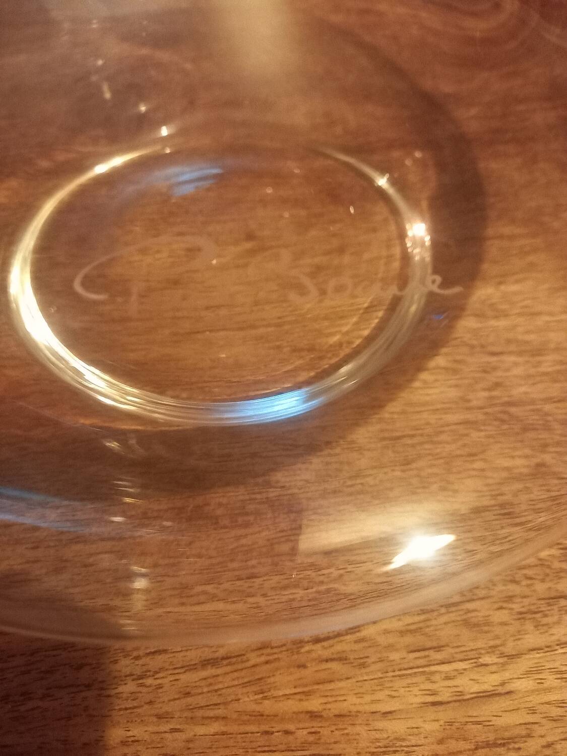 Beautiful glass decanter, Paul Bocuse