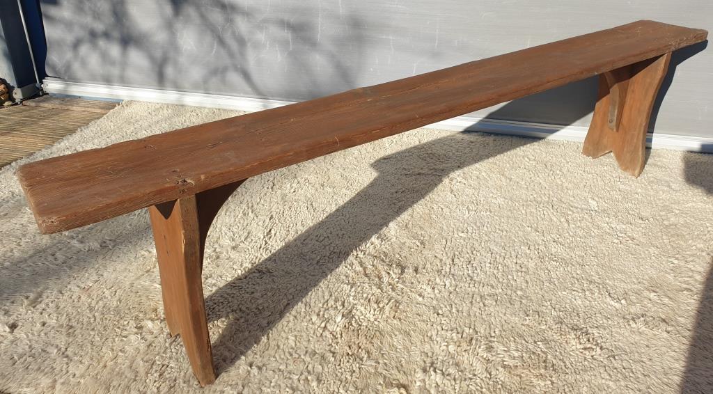 Vintage wooden bench L200