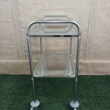 vintage surgical steel serving trolley