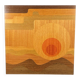 Mid-century wood veneer intarsia wall panel, 1960s