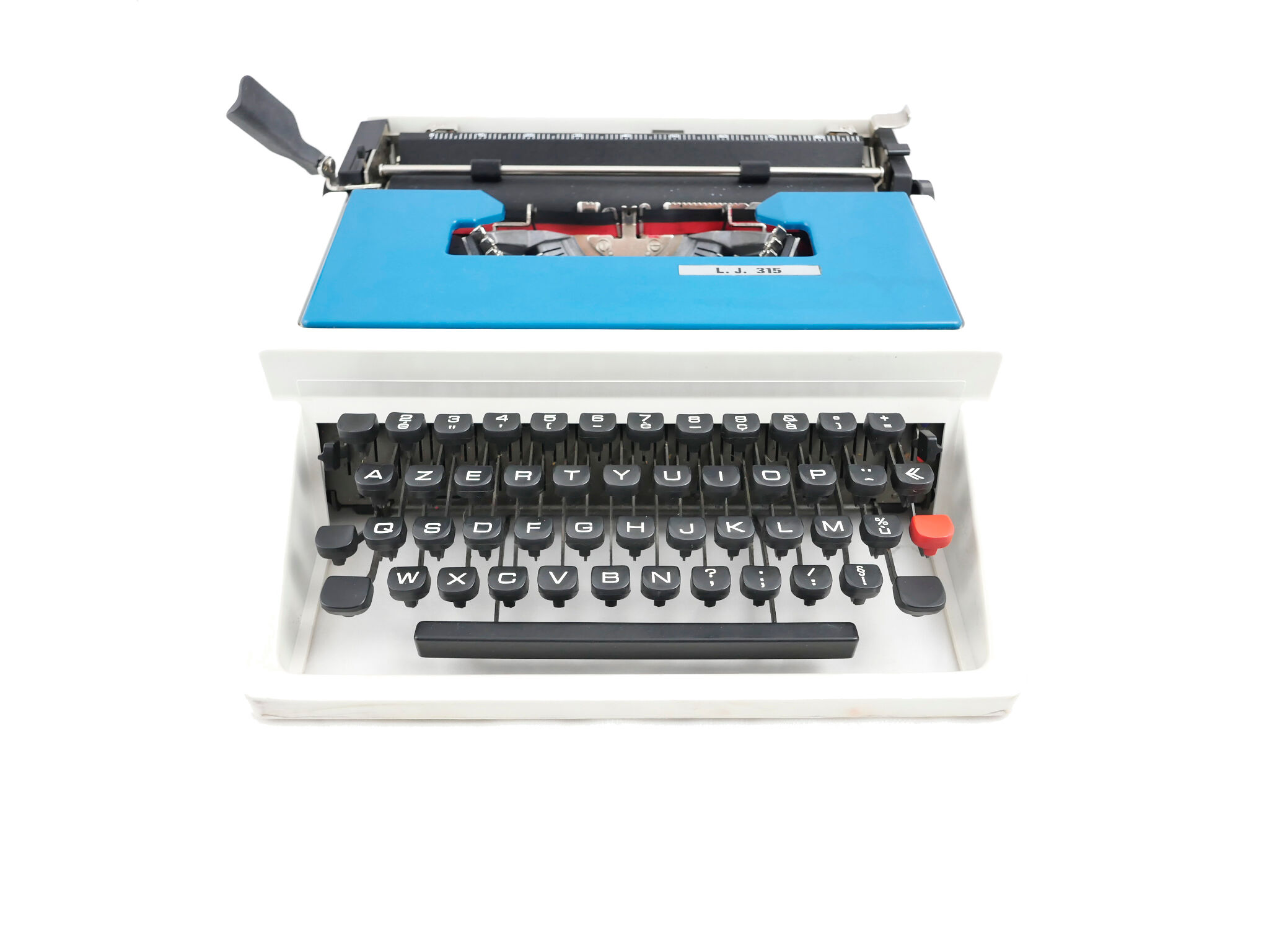 Underwood 315 vintage blue typewriter