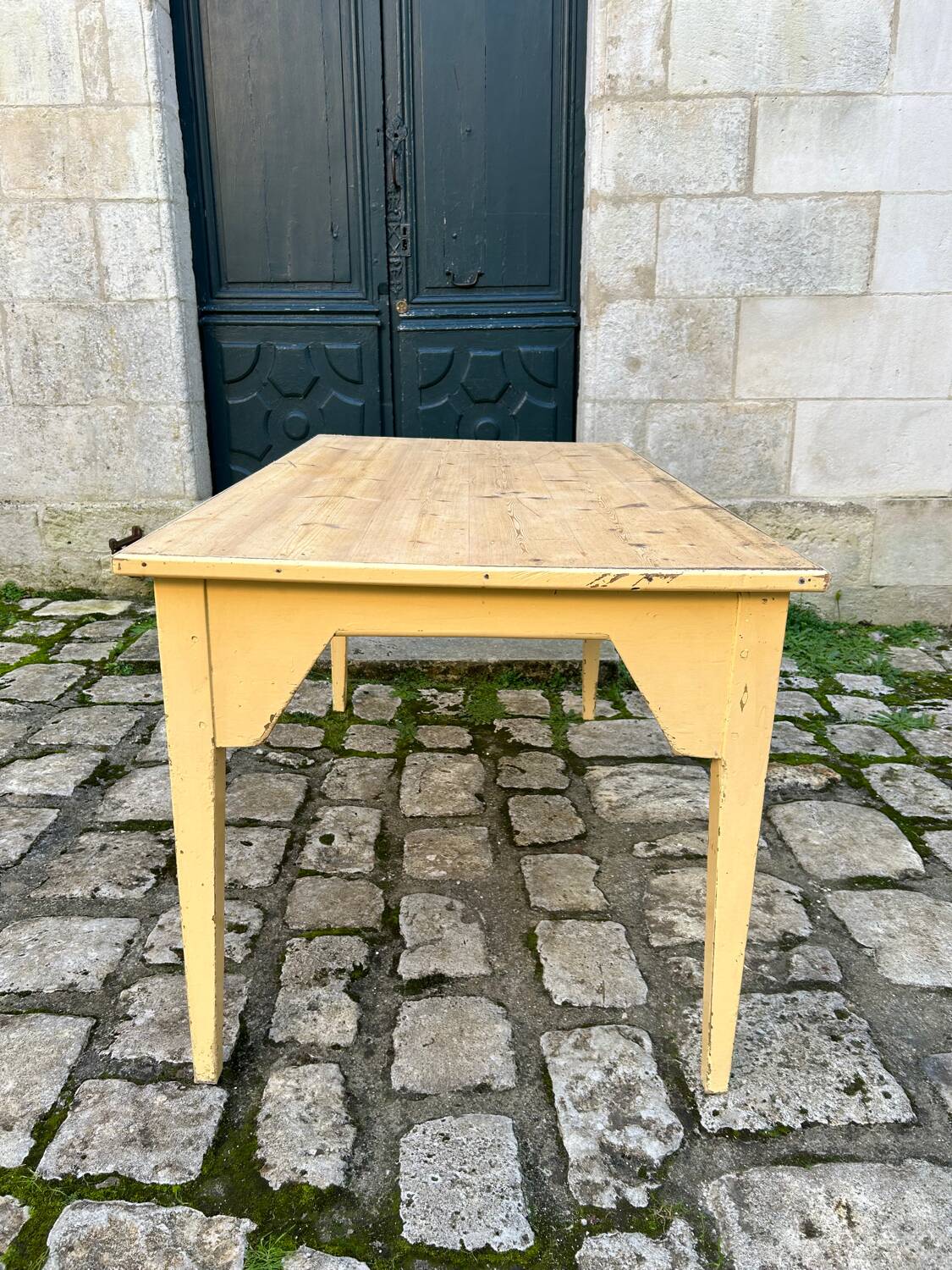 Weathered farm table