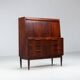 Bureau secrétaire Erling Torvits en palissandre Klim Mobelfabrik Danemark 1960