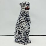 Ceramic Statue Leopard White
